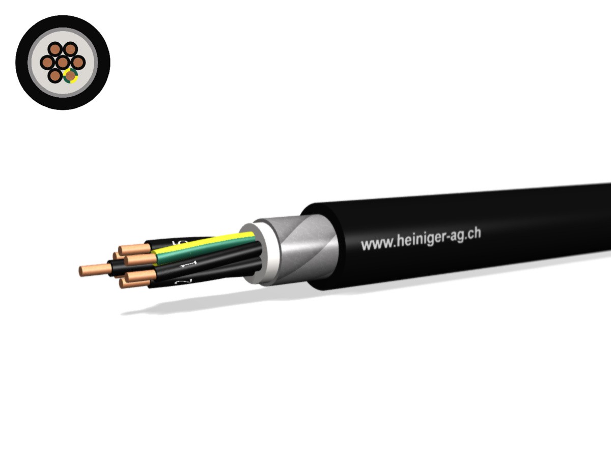 NN-CLN FE05B2 B2ca 7x1.50 LPE sw - hal-frei armiert 90°C 0.6/1kV