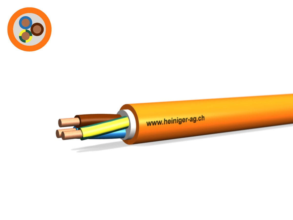 Câble de sécurité FE180 E30 3x2.50 LNPE - Swiss san-hal non propag. de flamme or