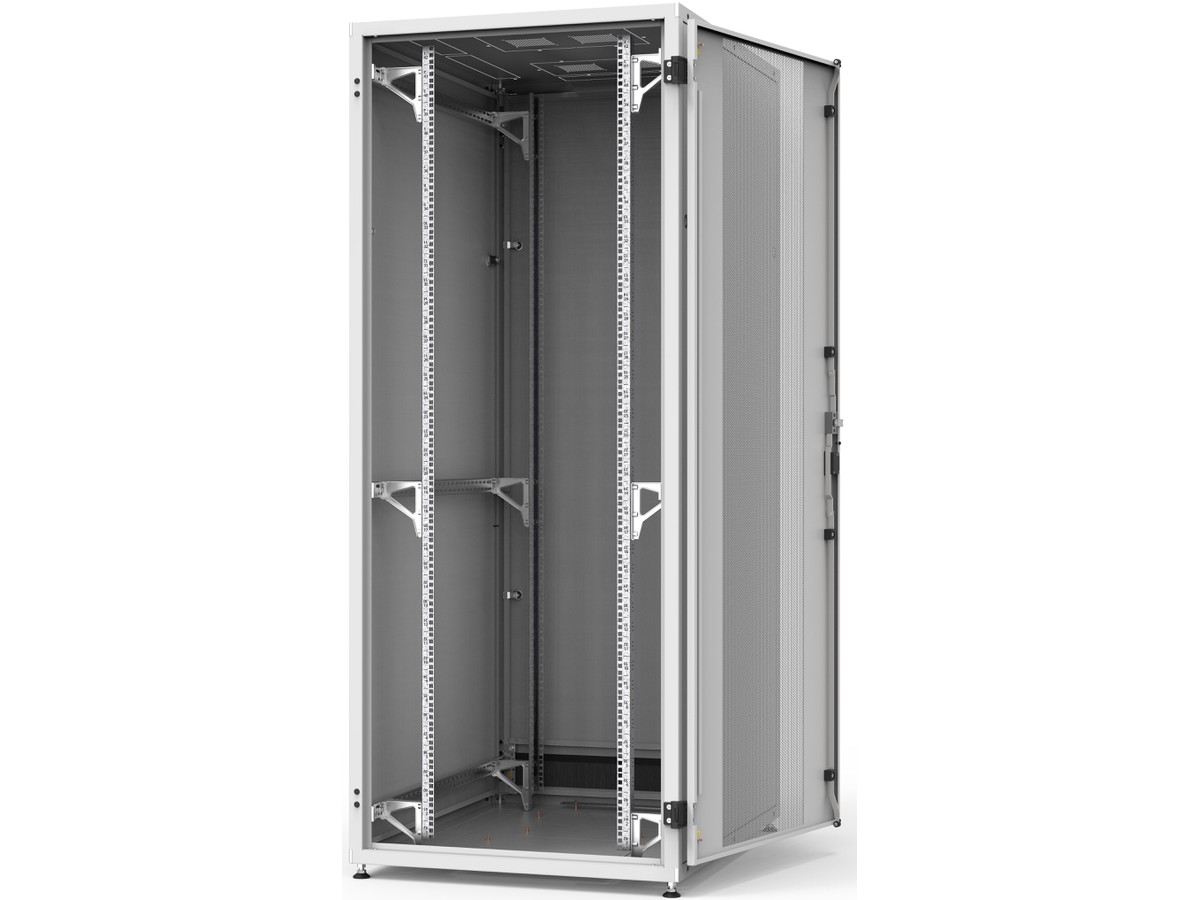 H-Rack 19" H2000xL800xP1000 42UH - Portes tôle perforée et tôle, Complet