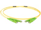 Cordon fibre optique, E2000hrl-E2000hrl - 9/125, duplex jaune, fig.8, L= 10m