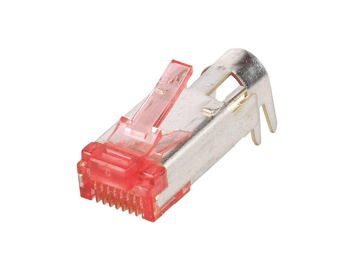Fiche RJ45 Hirose blindé Cat.6 TM-21 - rouge, sans Guide-Plate
