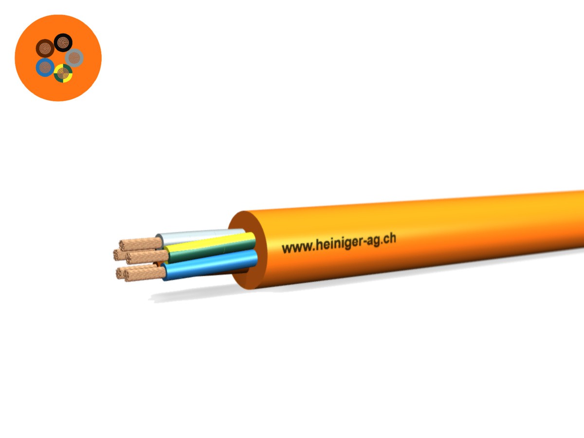 Câble PUR-PUR Fca 5x1.00 LNPE or N05QQ-F - 300/500V HD 308 S2