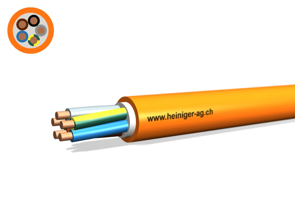 Câble de sécurité FE180 E30-E60 5x6 - LNPE PYROFIL san-hal or