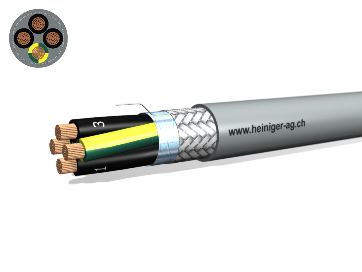 Câble commande Cca-flex C 4x50 JZ gr - LiH(St)CH san-hal 0.6/1kV EN 50399