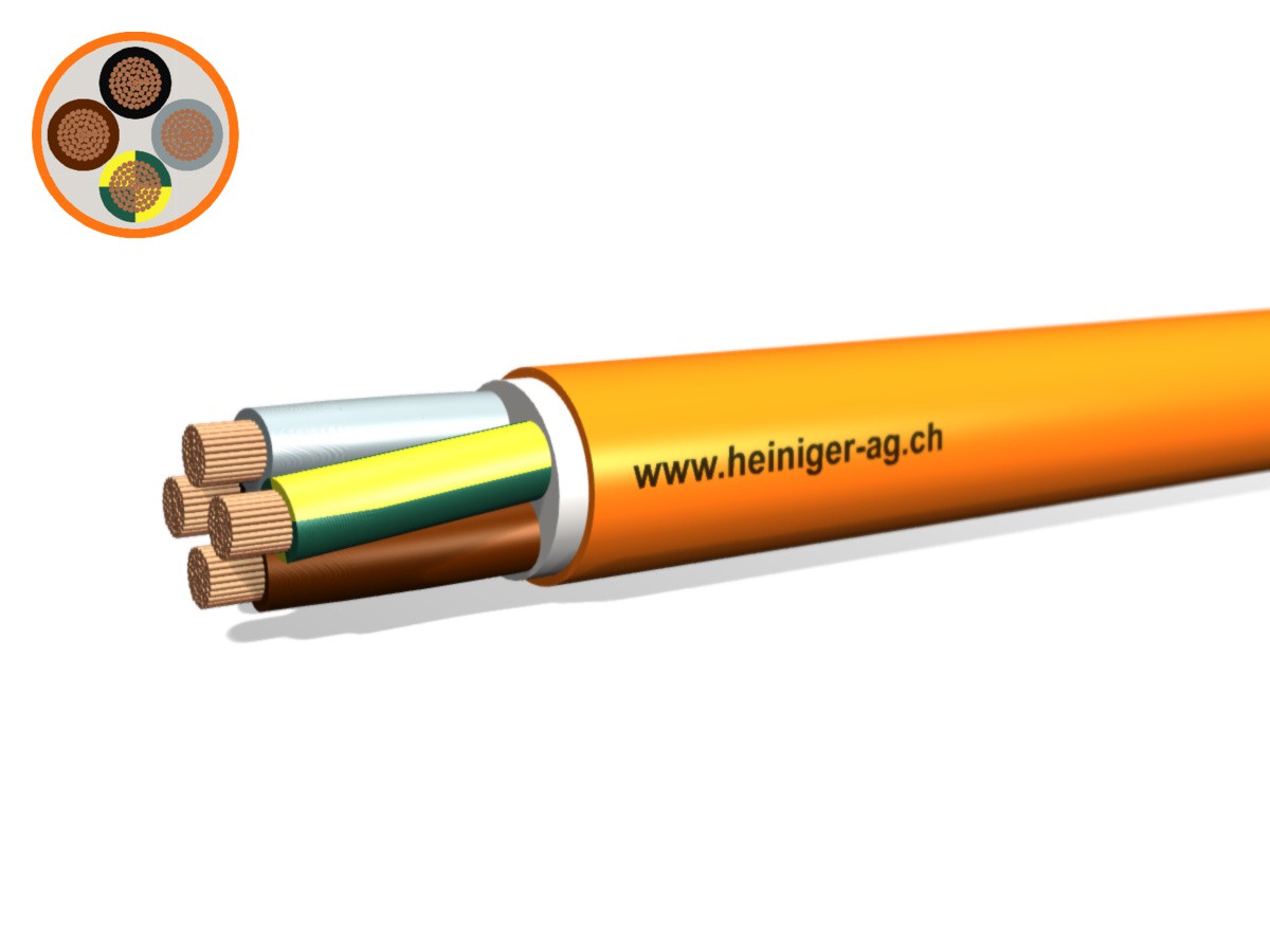 Sicherheitskabel FE180 E90 4x95 LPE - PYROFIL hal-frei flammwidrig or