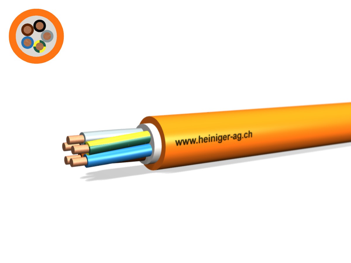 Câble de sécurité FE180 E30-E60 5x4 - LNPE PYROFIL san-hal or