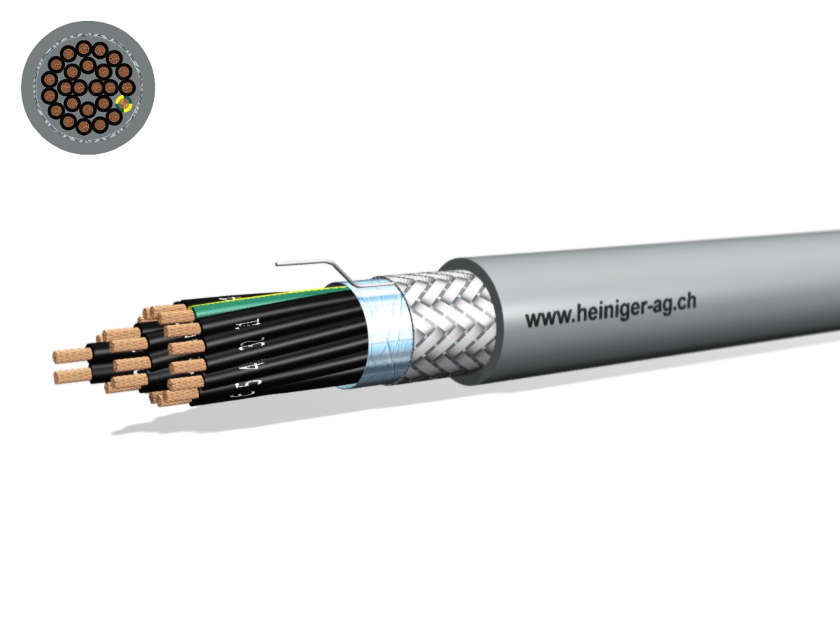 Câble commande Cca-flex C 25x2.50 JZ gr - LiH(St)CH san-hal 0.6/1kV EN 50399