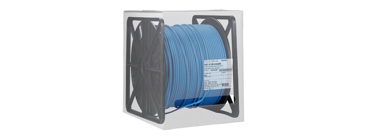 INFRALAN 500 câble data U/UTP 4x2x0.57 - LSOH 500MHz, Cat.6A, bleu, B2ca