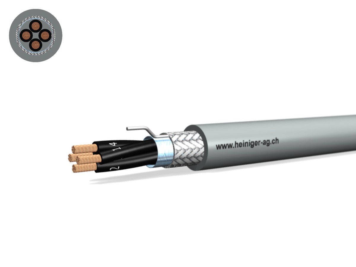 Câble commande Cca-flex C 4x1.50 OZ gr - LiH(St)CH san-hal 0.6/1kV EN 50399