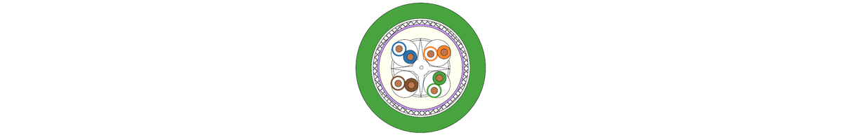 Ind. Ethernet PVC (St) C 4x2xAWG24/1 gn - Kat.6 CMG