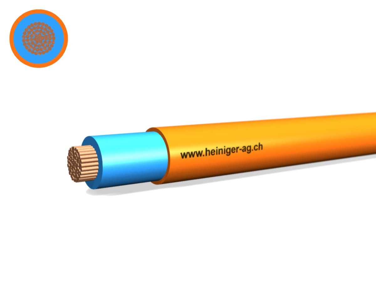 Câble de séc. FE180 E90 1x50 N=blc - san-hal non prop. flamme or