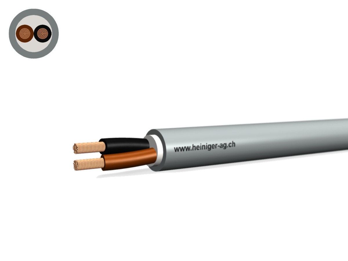 Steuerkabel Cca-flex 2x1.50 OB gr - LiHH hal-frei 0.6/1kV EN 50399