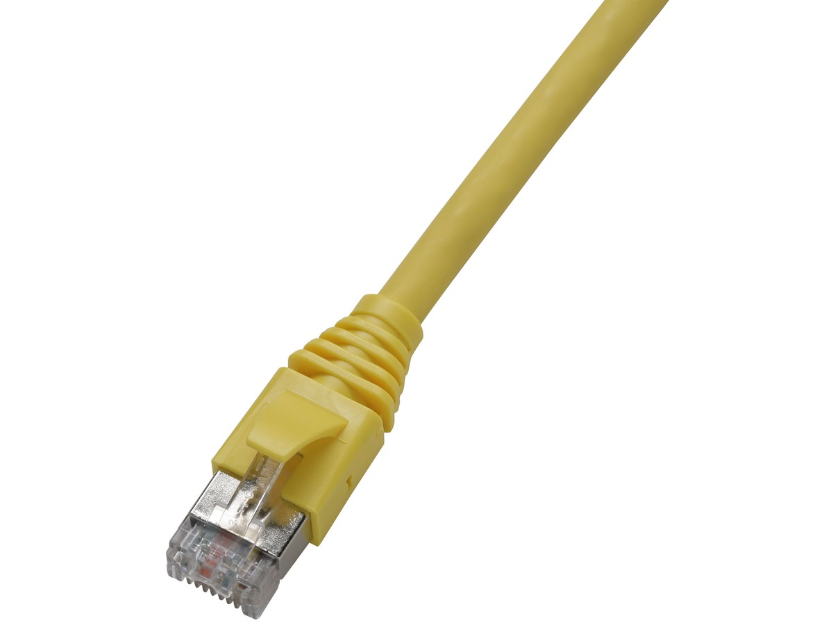 Unipatch 4P S/UTP 1:1 RJ45 AMP 5.0m - Cat.5e câble/capot TLP sans-hal jaune