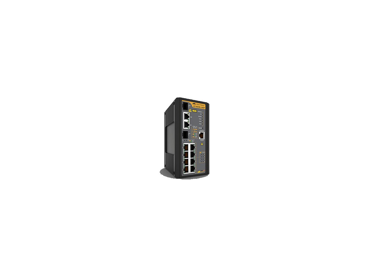 AT-IS230-10GP, Industrial switch, PoE+ - 8x10/100/1000, 2xSFP-Combo, managed