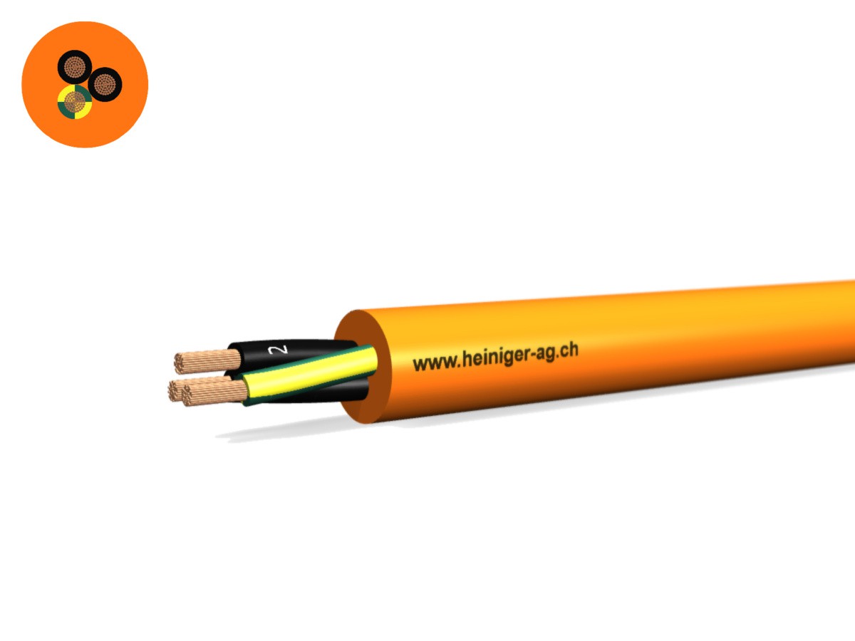 Câble PUR-PUR Fca 3x1.50 LPE num. - or N1QQ-F 0.6/1kV HD 308 S2