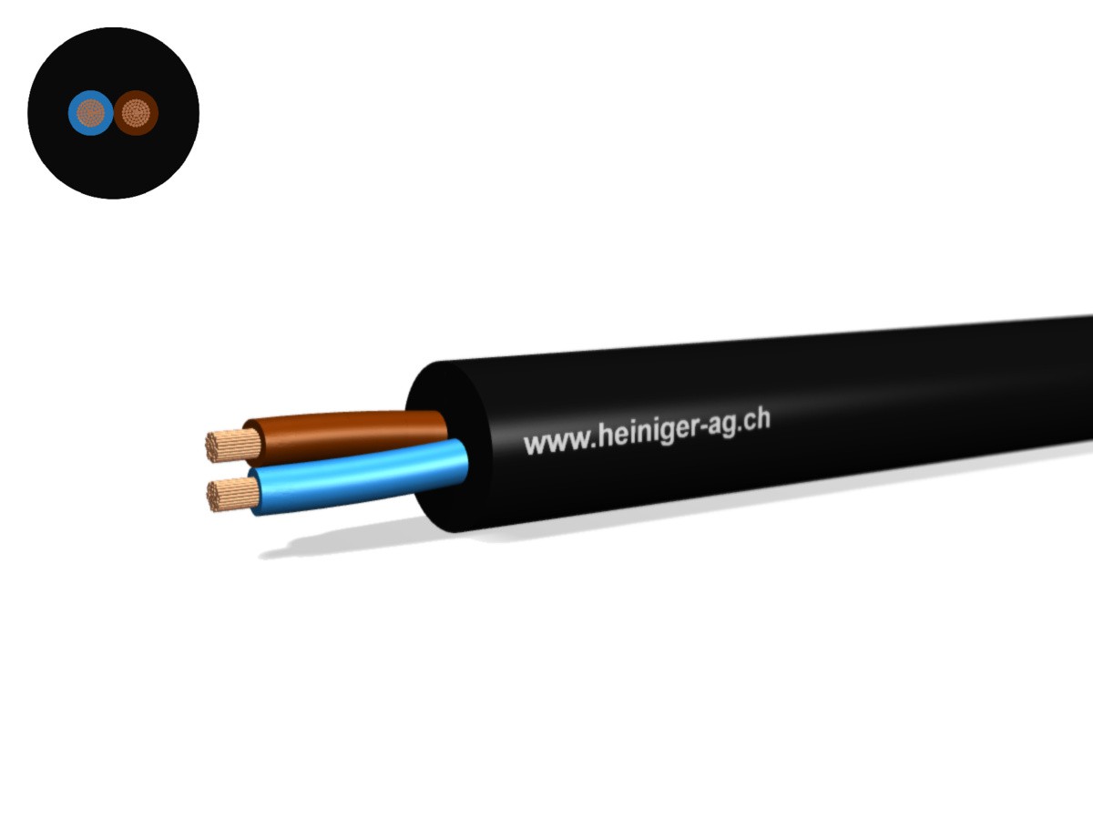 Gdv câble de raccord. Eca 2X6 LN nr - H07RN-F 450/750V renforcé Titanex