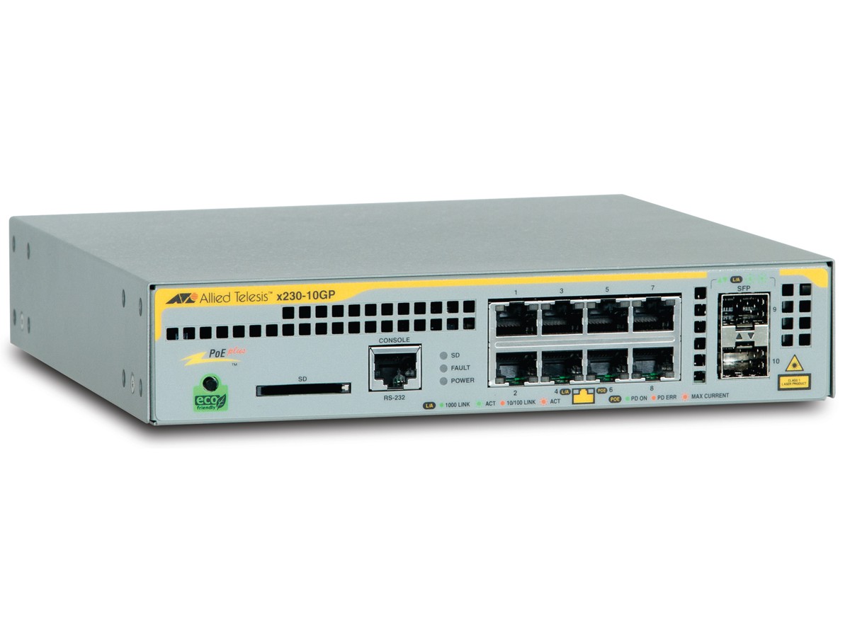 AT-x230-10GP, 8x1000T, 2xSFP - PoE+ 120W