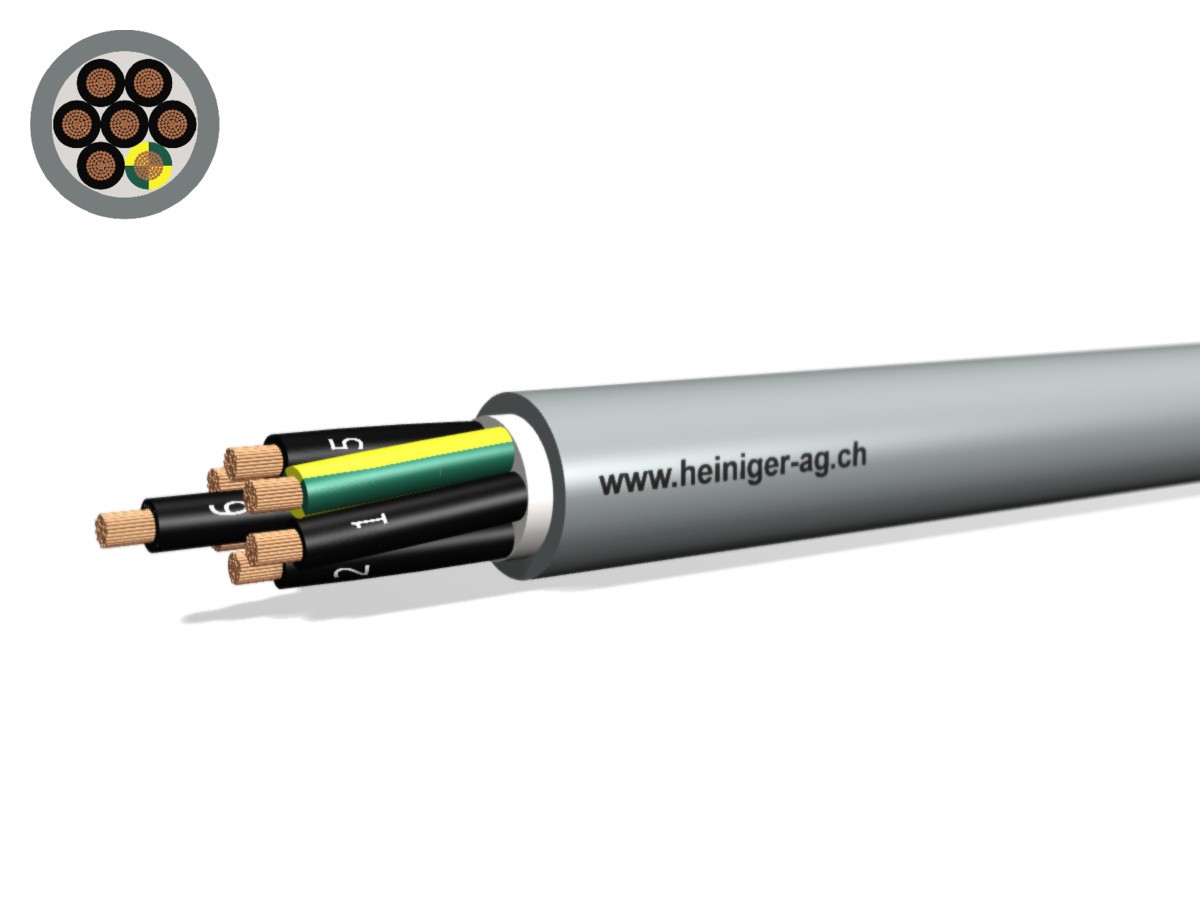 Câble PVC-PUR 7x6 JZ num gr - 300/500V