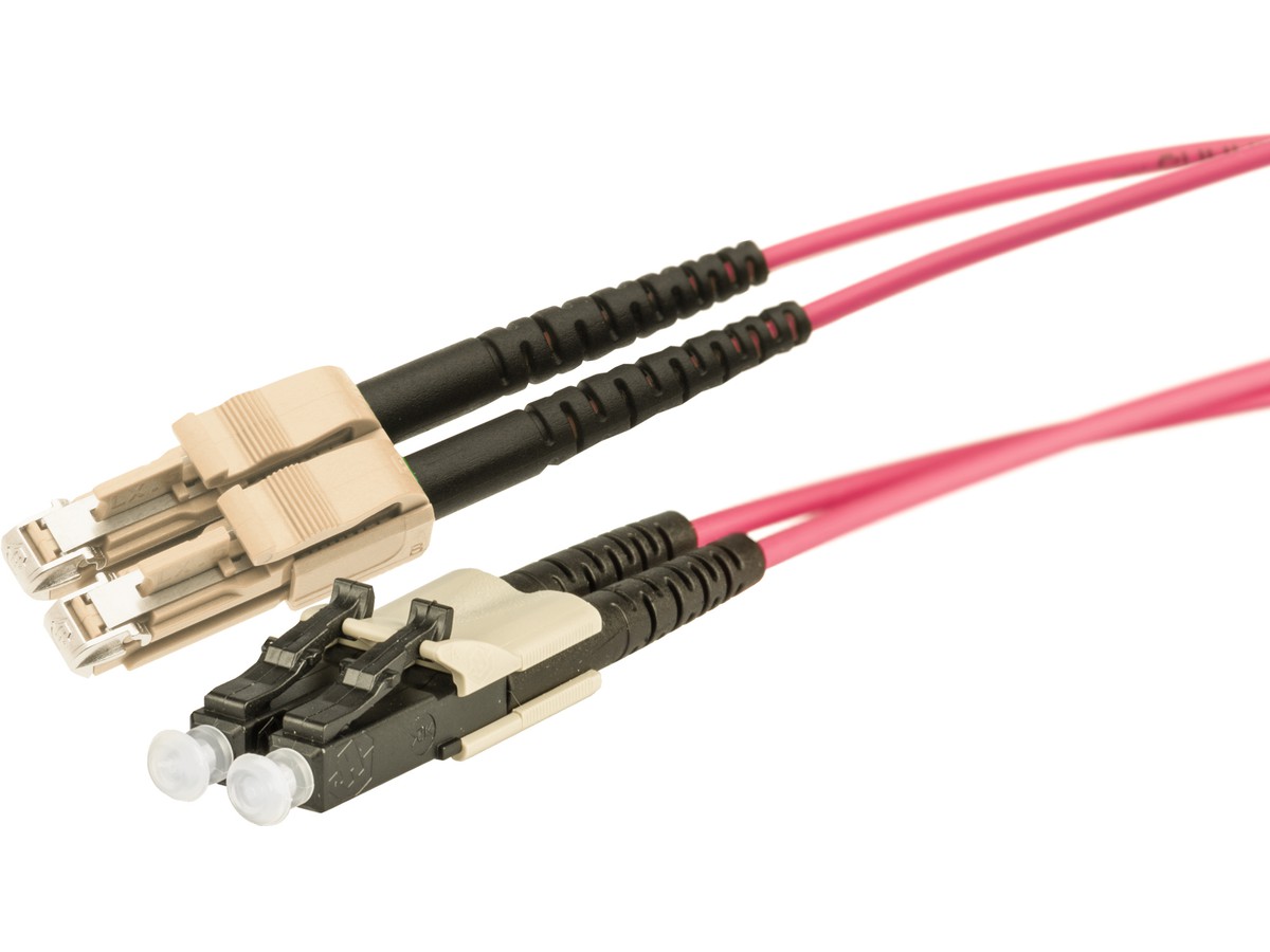 FO-Patchkabel VBS Typ 132, LCd - LX.5d - 50/125 OM4, Fig.0 violett, L= 15m