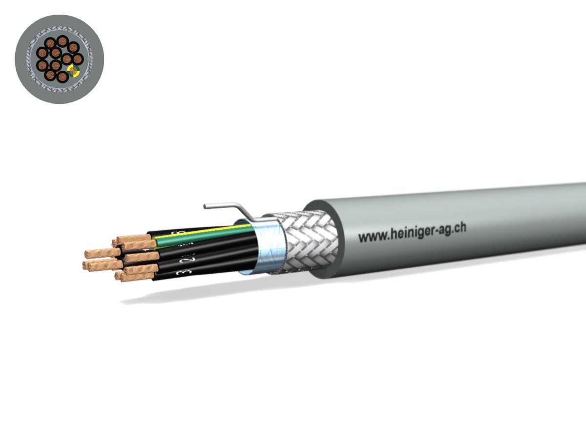 Câble commande Cca-flex C 12x0.75 JZ gr - LiH(St)CH san-hal 300/500V EN 50399