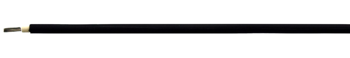 Câble solaire Dca réticulé 1x6 noir - Résist. aux intempéries et UV H1Z2Z2-K