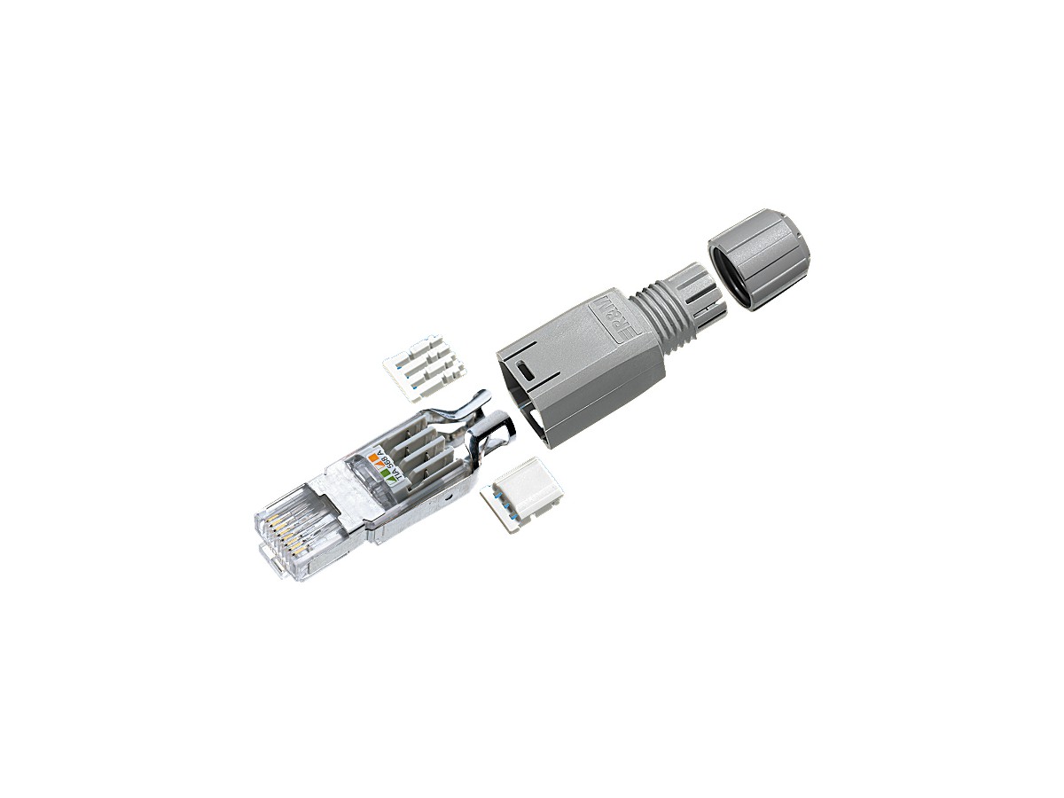 R&Mfreenet FM45s IP20 Stecker, Kat.5e - Für Draht oder Litze bis AWG26