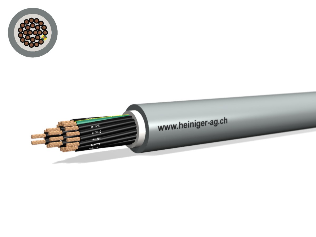 Câble commande Cca-flex 25x1.00 JZ gr - LiHH san-hal 300/500V EN 50399