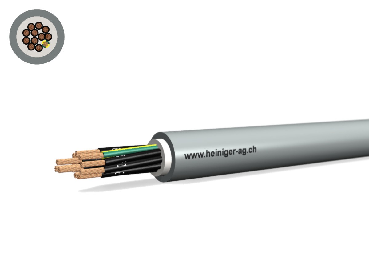 Câble commande Cca-flex 12x0.50 JZ gr - LiHH san-hal 300/500V EN 50399