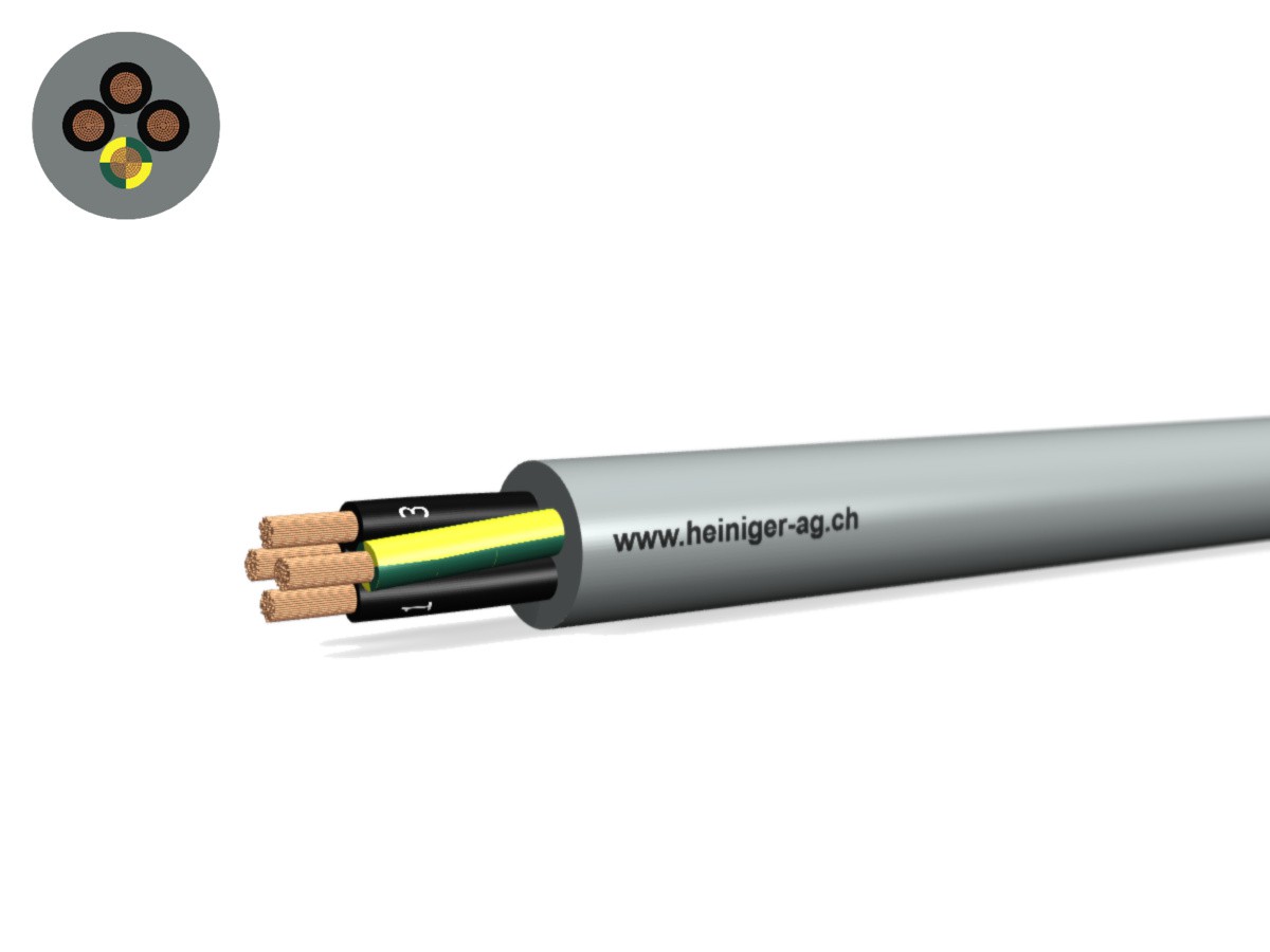 Steuerkabel halogenfrei 4x1.50 JZ gr - PUR UV-beständig -40°C 300/500V