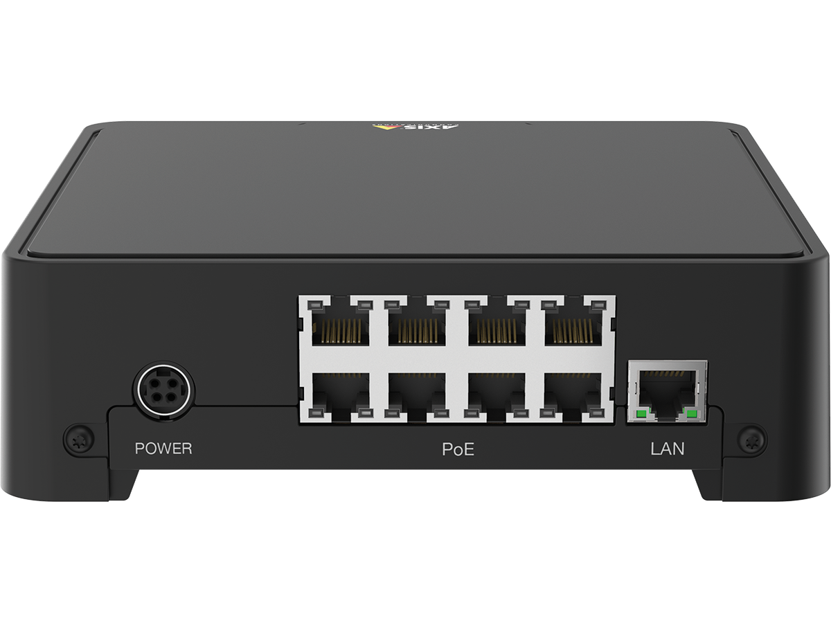 AXIS S3008 4 TB,  8 licences, 4 TB, - 8x 10/100PoE, 1x 10/100/1000, 1x USB3.0