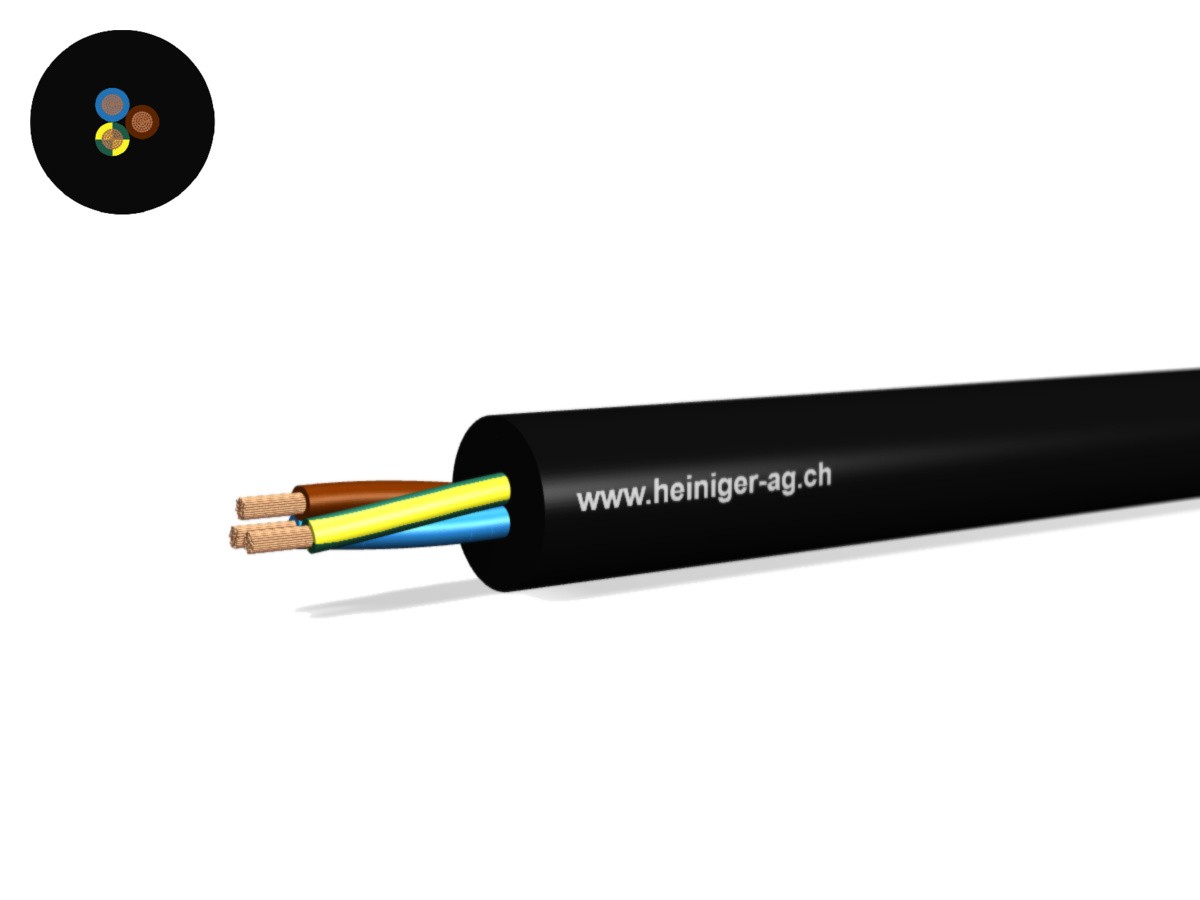 Gdv câble de raccord. Eca 3G1.50 LNPE nr - H07RN-F 450/750V 90°C Titanex Premium