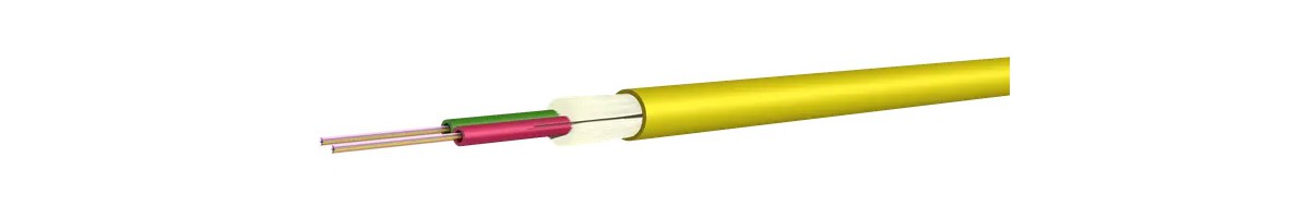 H&S Twintube 2x12E9/125 FR/LSOH - jellyfree, 8.8mm, 3000N, jaune, Cca