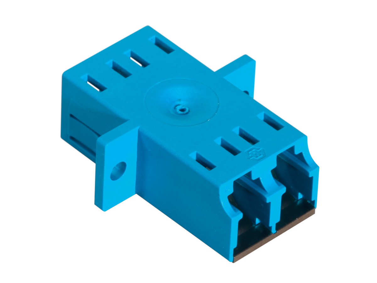 Mittelstück LC PC duplex Singlemode - blau