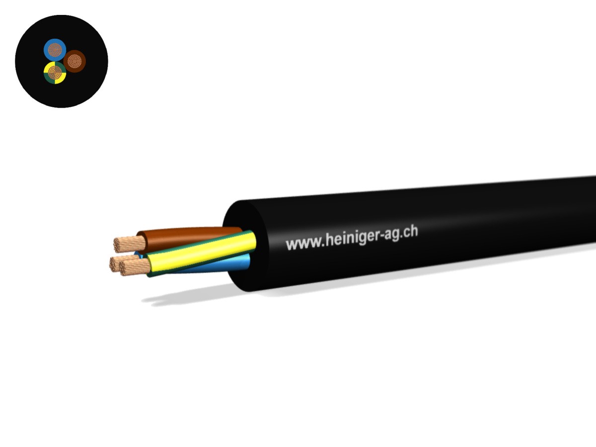 Gdv Anschluss-Kabel Eca 3G4 LNPE sw - H07RN-F 450/750V verstärkt Titanex