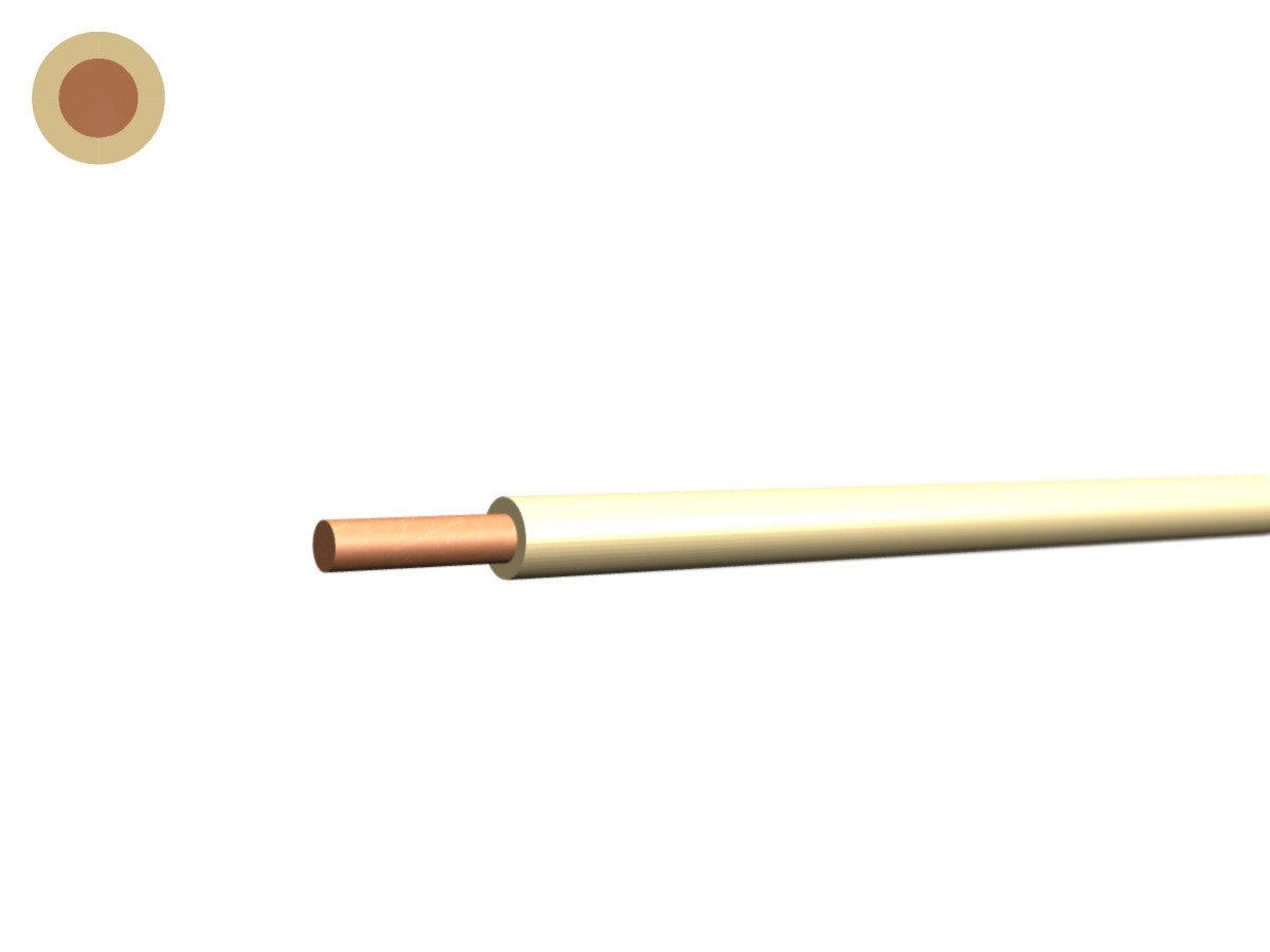 Sonneriedraht Eca 0.8 PVC beige - RAL1001 300/500V