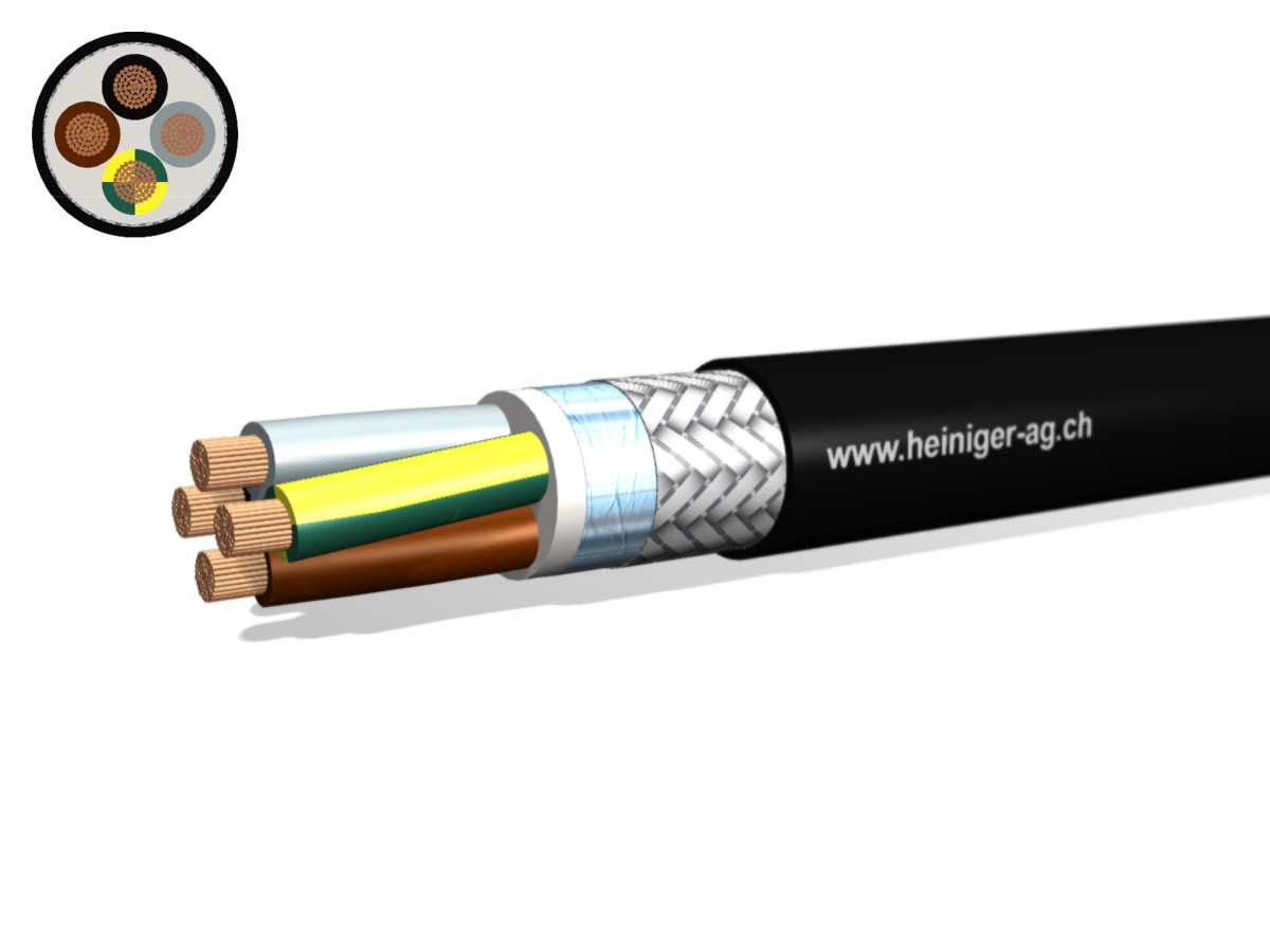 Câble de moteur san-hal flex 4x50 - LPE 2XSLCHK nr 70°C 0.6/1kV HD 308 S2