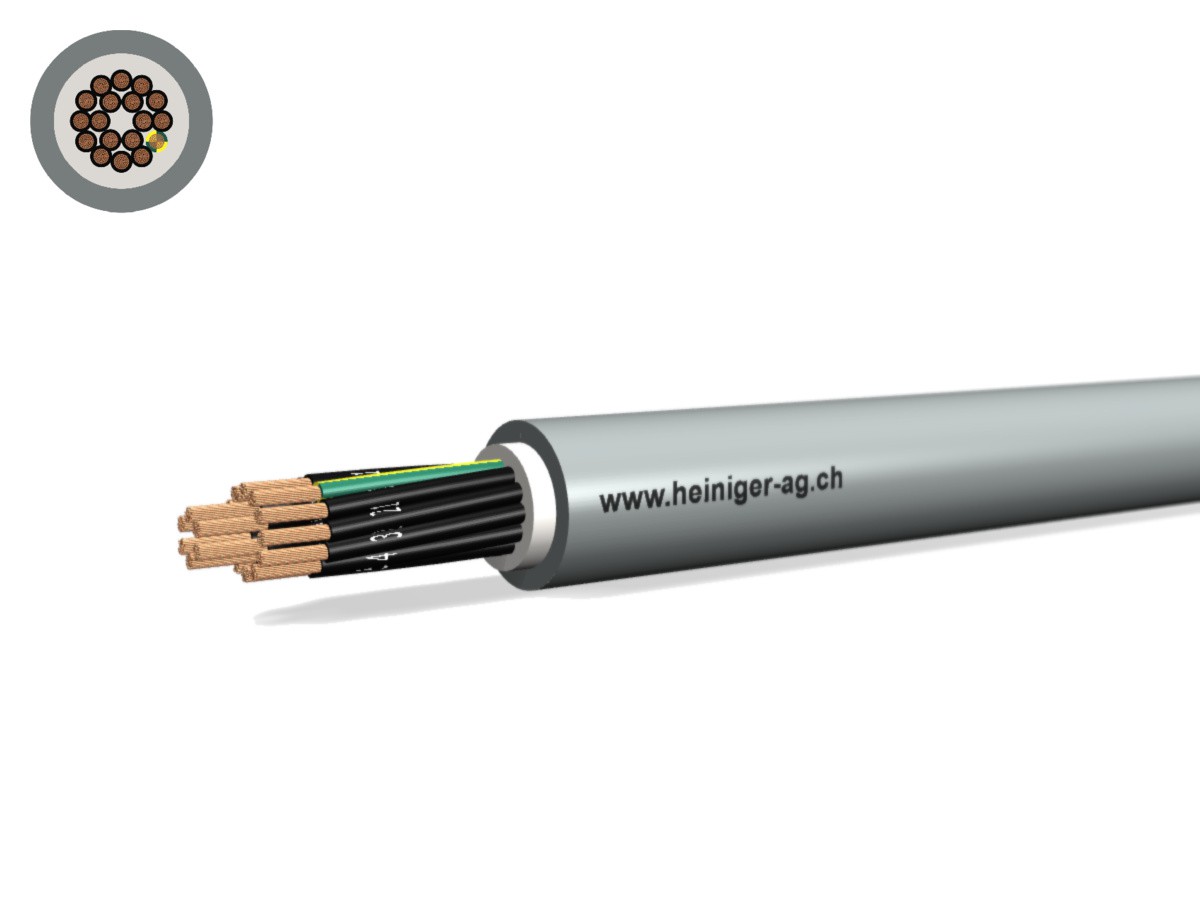 PVC-PUR Kabel 18x0.50 JZ num gr - 300/500V