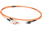 Cordon fibre optique, LCd - SCd - 62.5/125, duplex, fig.8, L= 10m