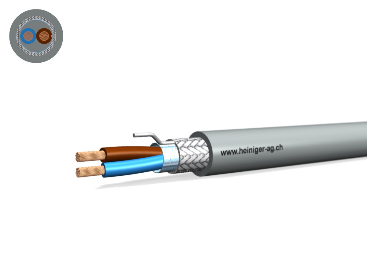 Steuerkabel Cca-flex C 2x1.50 OB gr - LiH(St)CH hal-frei 0.6/1kV EN 50399