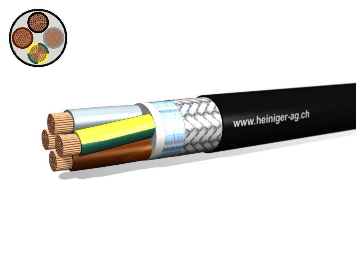 Motorenkabel hal-frei flex 4x240 - LPE 2XSLCHK sw 70°C 0.6/1kV HD 308 S2