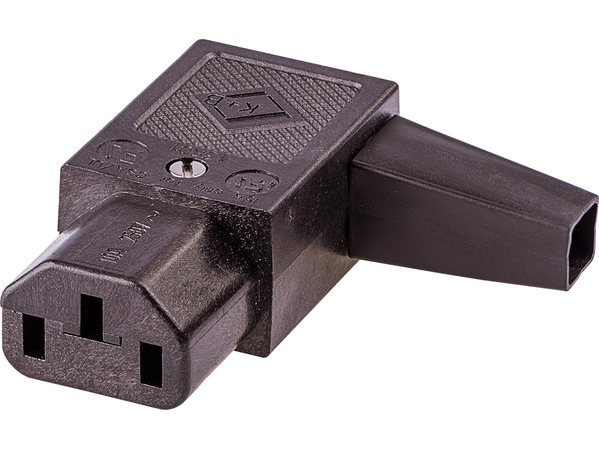 Prise d'appareils C13 W noir - 10A/250V 3pol. (L+N+PE)