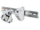INFRALAN Hutschienenadapter DIN 1xRJ45 - Keystone , Kunststoff grau, leer
