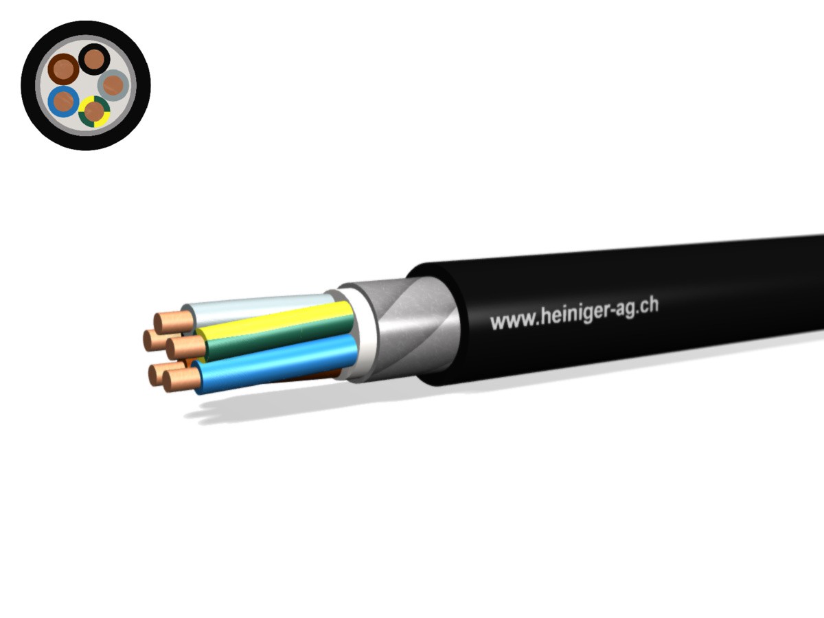 NN-CLN FE05B2 B2ca 5x6 LNPE nr - san-hal armé 90°C 0.6/1kV