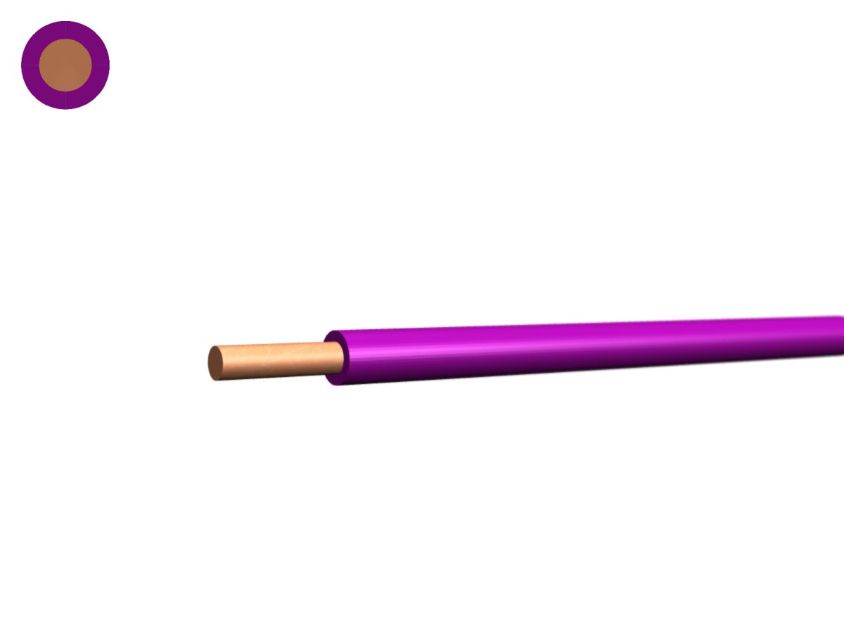 Fil de sonnerie Eca 0.8 violet - RAL4005 300/500V