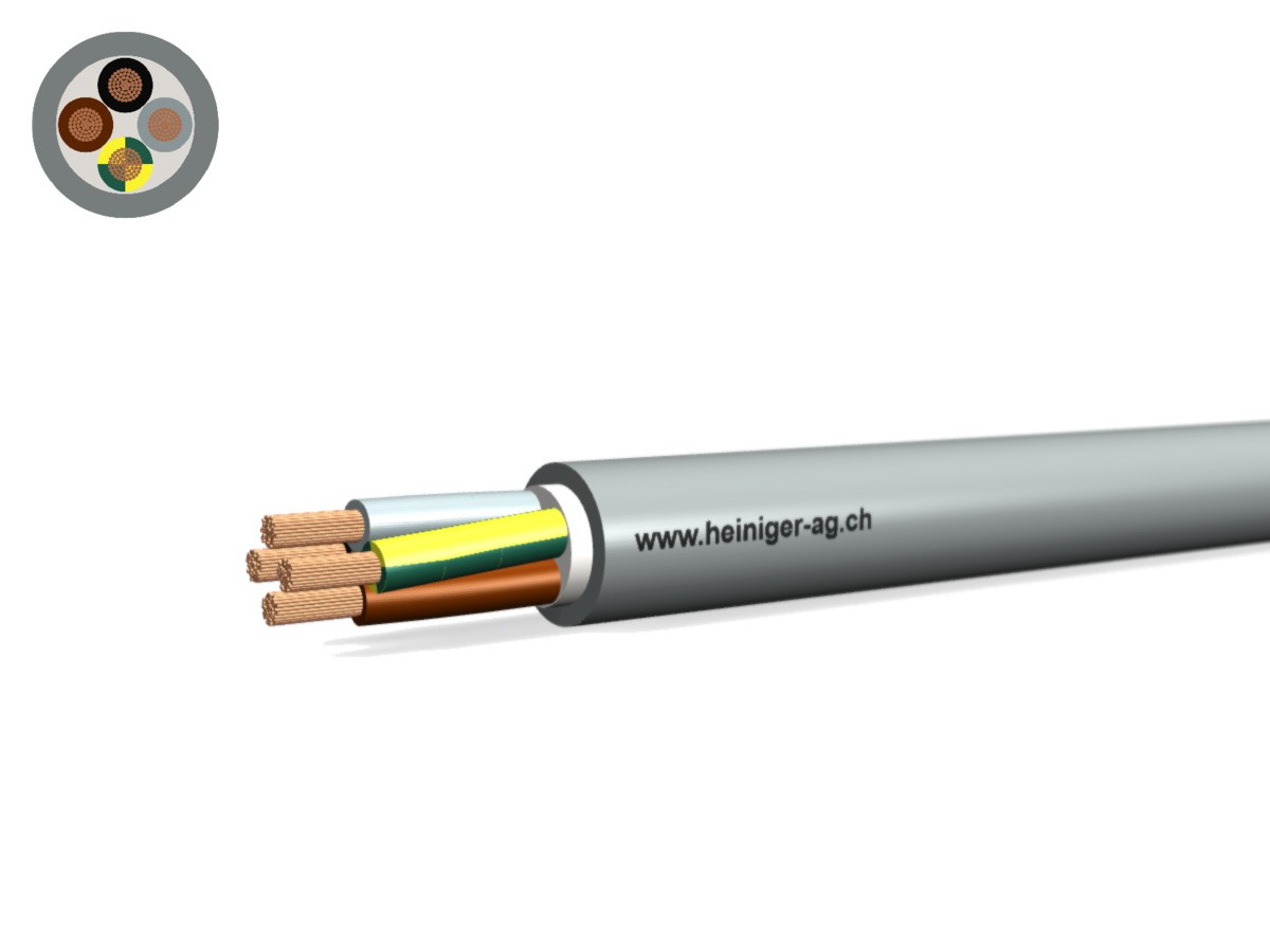 Câble commande Cca-flex 4x1.50 JB gr - LiHH san-hal 0.6/1kV EN 50399