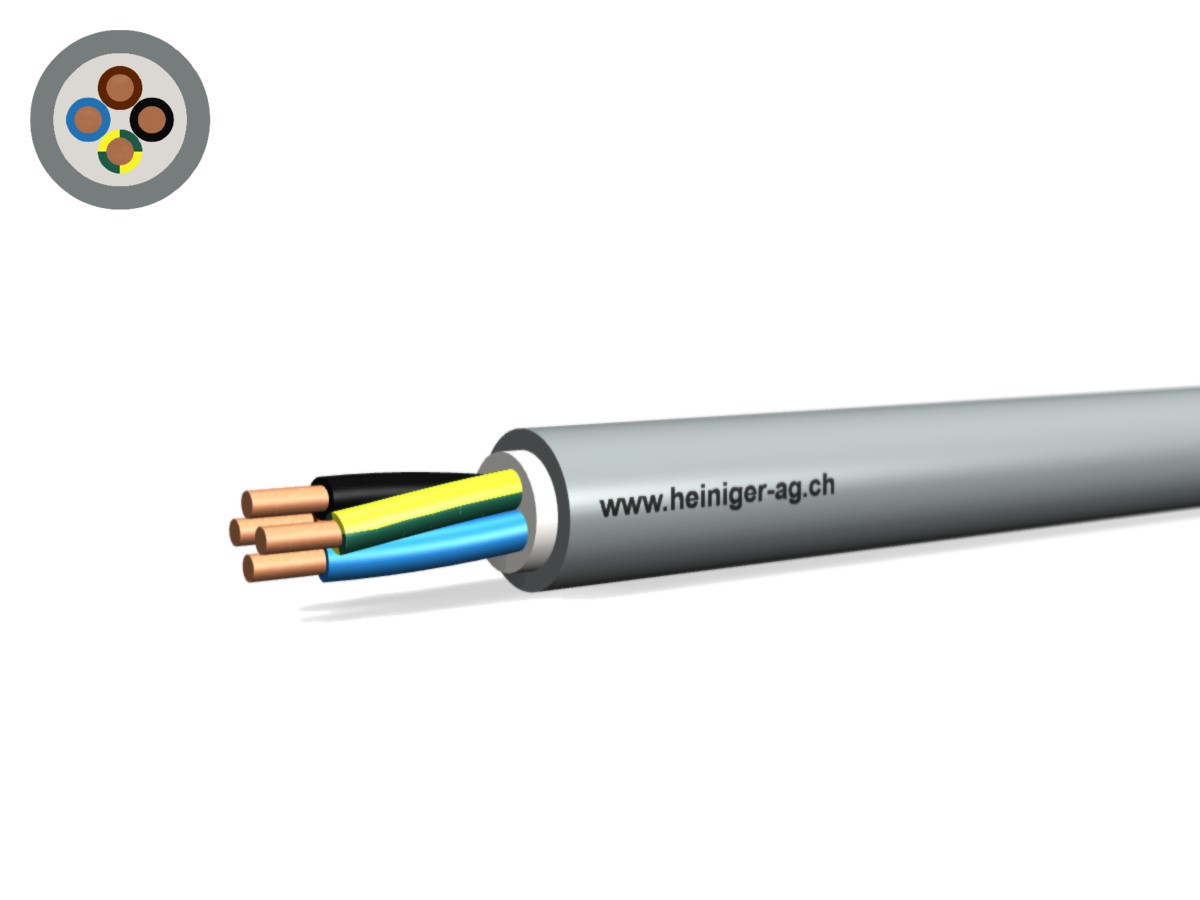 TT-Kabel Eca 4x1.50 LNPE PVC gr - Niederspannungs-Installat. Kabel 0.6/1kV