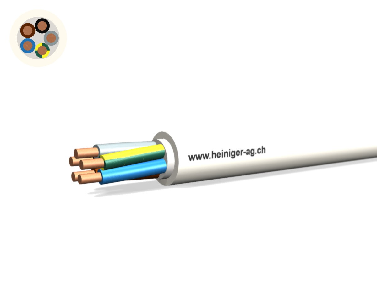 Câble TT Eca 5x2.50 LNPE PVC bc - Câble d'installat. basse tension 0.6/1kV