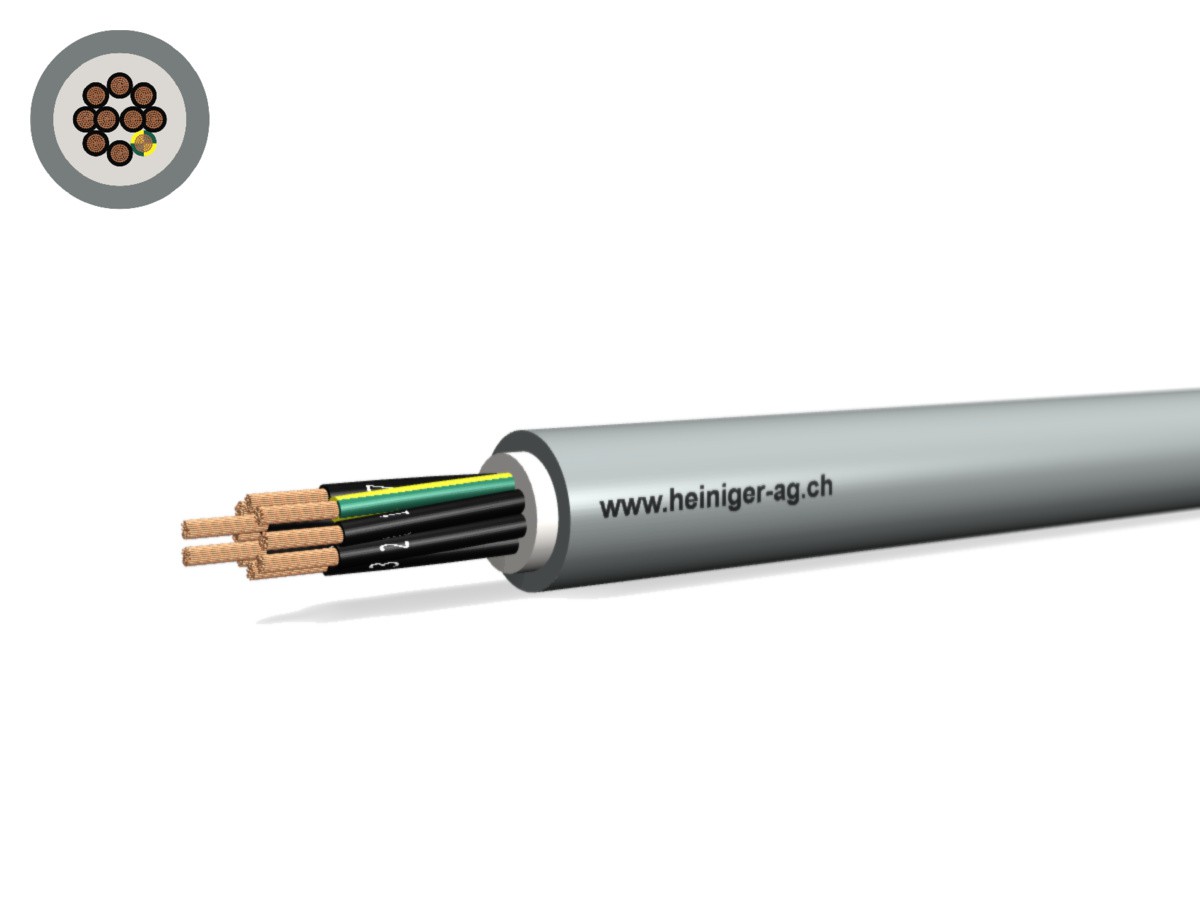 Câble PVC-PUR 10x0.50 JZ num gr - 300/500V