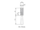 Barrette à brosses pour Coffret H-Line - 250mmx70mm
