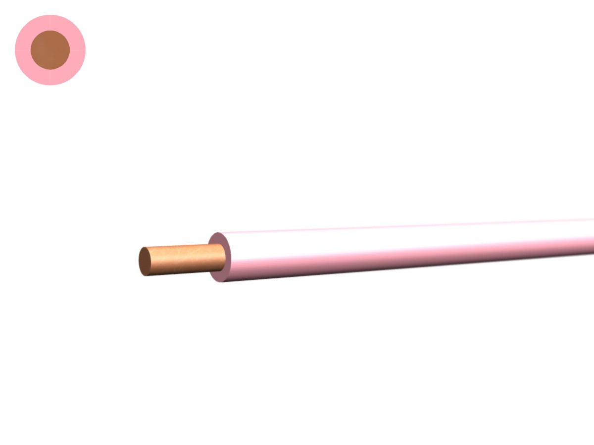Fil T Eca 1.50 PVC rose - 450/750V H07V-U